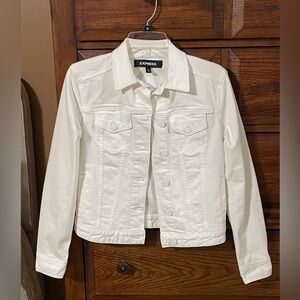 Express White Denim Jean Jacket